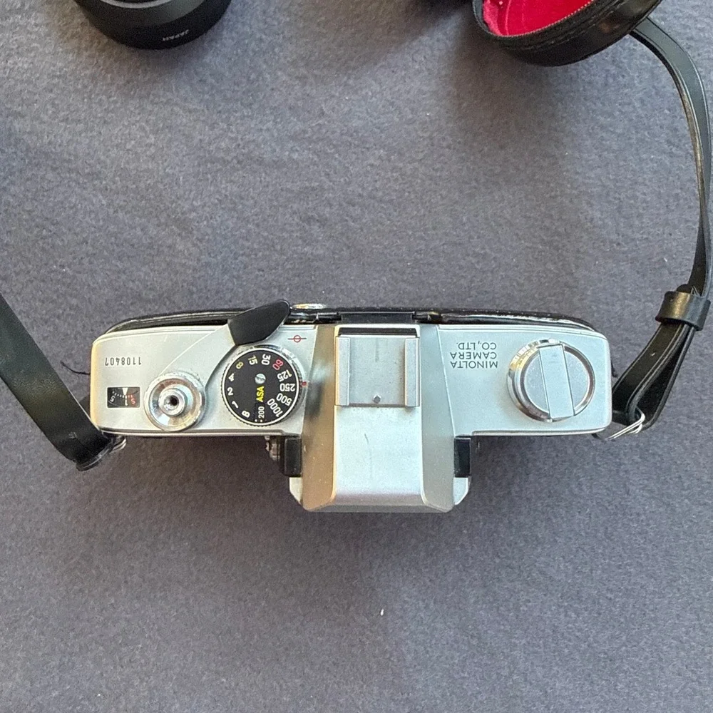 Minolta SR-T 101 35mm SLR Film Camera Body Silver Black Japan Untested For Parts